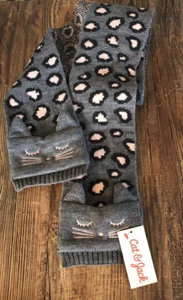 NWT Cat & Jack Target Girls Pink/Grays Cat Animal Print Scarf ~CUTE~ Meow - Picture 1 of 9