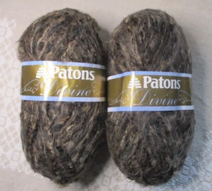 Lot of 2- PATONS Divine, Deep Earth (brown tones) 3.5 oz, 142 yd, Mohair/Acrylic - Picture 1 of 7