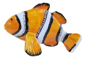 Clown Fish Jewelled Trinket Box or Figurine - Picture 1 of 3