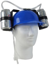 Secret Santa Beer Can Drinking Hat Blue Christmas Gift Soda Helmet Plastic UK