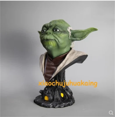 1/2 STAR WARS Empire Strikes Back Yoda Jedi Master Resin Bust Model Statue 8'' - Image 1 of 4