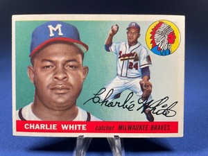 1955 Topps Baseball Card Charlie White #103 Milwaukee Braves