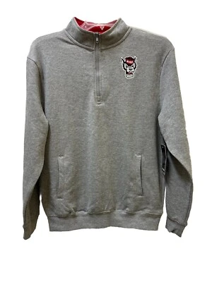 Nuevo con etiquetas Pullover Coliseo Gris Jaspeado NC State Wolfpack Logo 1/4 Cremallera Para Hombre M Foto 1 de 4