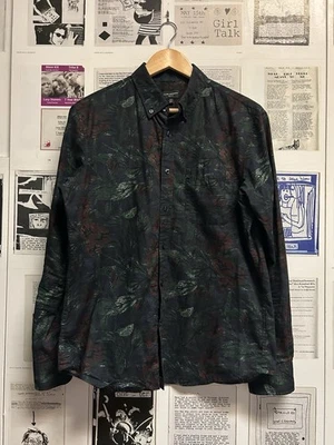 Club Monaco Floral Patterned Button Down Oxford Shirt Slim Fit M - Image 1 of 4