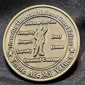 Army National Guard LEADERSHIP and VALUES - Challenge Coin - Bild 1 von 2