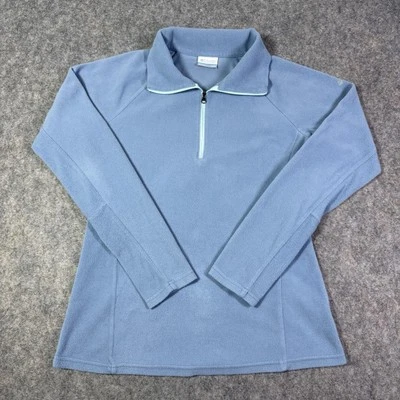 Chaqueta Columbia 1/4 Cremallera Polar Turquesa Manga Larga Ajuste Para Mujer Talla Pequeña Azul Foto 1 de 4