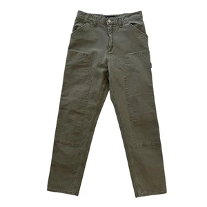 Pantalones de carpintero RSQ Utility para hombre 28x32 (28x29 real) ropa de trabajo verde oliva - Imagen 1 de 9