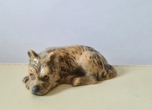 Vintage Glossy Hand painted Branksome Pottery China Terrier Dog Figurine - Picture 1 of 12