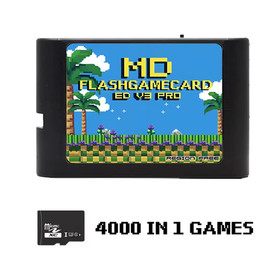 4000-in-1 Mega Genesis MD V3 Pro Game Card for SEGA Consoles with 4GB TF Card