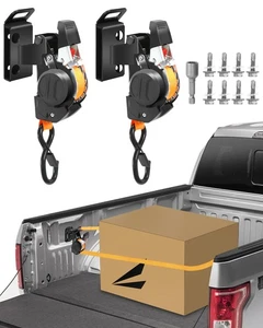 Dual-Pivot Retractable Truck Bed Ratchet Straps for Ford F150, Multi-Angle Ro... - Picture 1 of 8