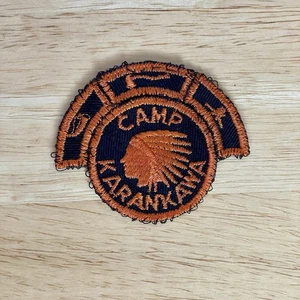 Vintage BSA Camp Karankawa Indian Head Patch W/ 3 Rockers Bay Area Council Texas - Picture 1 of 2