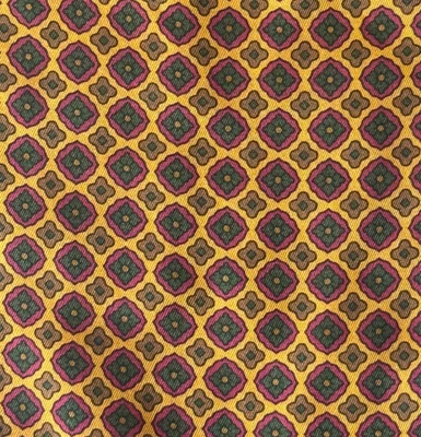Fular dorado verde seda Ascot Cravat Italia Foto 1 de 4