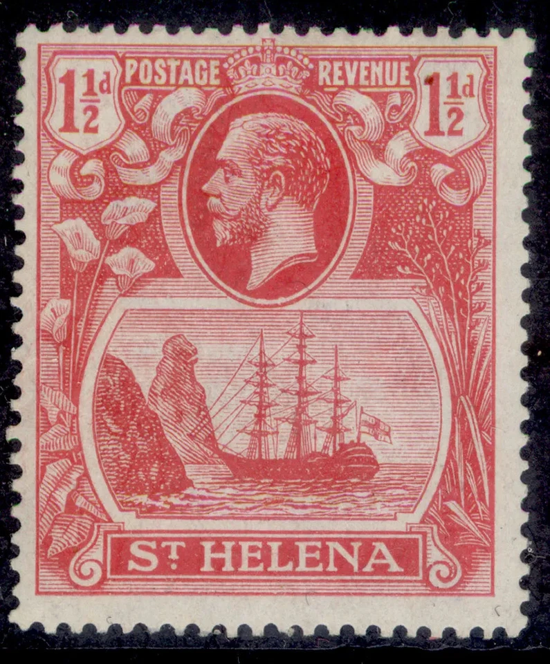 ST. HELENA GV SG99c, 11/2d rosa-rojo, M COMO NUEVO. Gato 95€. CLEFT ROCK Foto 1 de 1