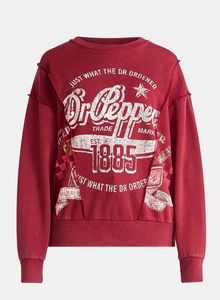 Sudadera para mujer Dr. Pepper gráfica con costuras y mangas largas talla S 4-6 - Imagen 1 de 4