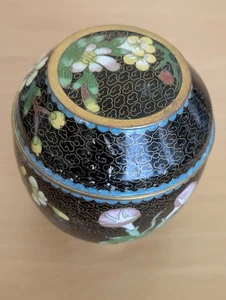 Piccolo Contenitore in ottone e Smalti Cloisonnè Vintage anni 50-60 - Picture 1 of 7