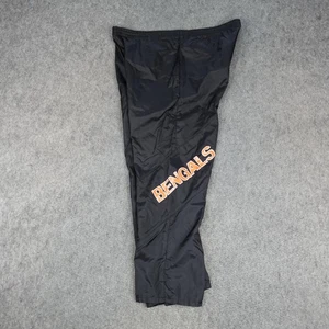 Pantaloni vintage Cincinnati Bengals uomo neri NFL calcio riscaldamento pista nylon anni 90 - Foto 1 di 15
