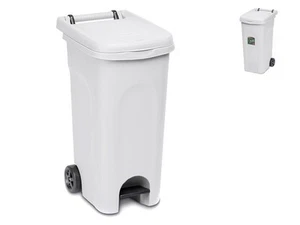 Cubeta Con Pedal Blanca Stefanplast 120 Litros - Imagen 1 de 3