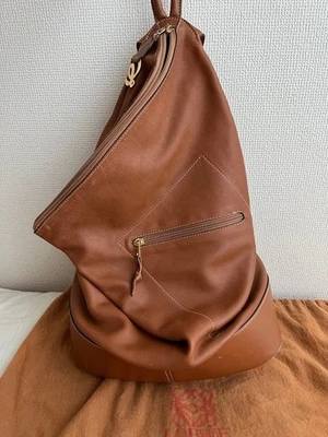 Auth LOEWE Anton Backpack 307.10.L72 Orange Leather Backpack - Image 1 of 4