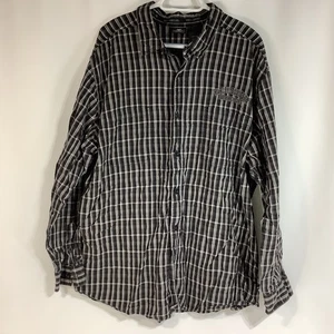Harley Davidson Button Down Black Two-Sided Logo Mens Size 3XL - Picture 1 of 5