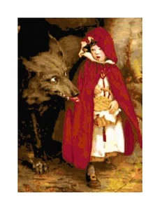 My, What Big Eyes You Have Bad Wolf grafico modello punto croce contato - Foto 1 di 2
