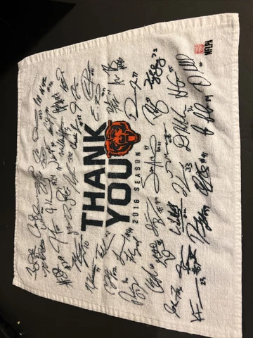Chicago Bears 2016 TEAM Signatures Thank You Towel NFL Football Cover