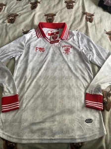Perugia Football Shirt Men’s Medium BNWT White Away Kit Long Sleeve - Picture 1 of 11