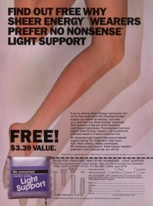 1986 No Nonsense hosiery pantyhose 1-page MAGAZINE AD - Picture 1 of 1
