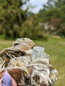 Natural Raw Aquamarine With Mica Specimen Pakistan 122g - Picture 1 of 4