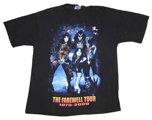Vintage Y2K KISS Farewell Tour 1973-2000 Concert T-Shirt Mens Large READ - Picture 1 of 8