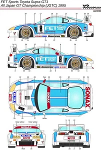 LB Production 1/24 FET Sports Toyota Supra GT1 JGTC 1995 Decal LB24053 - Picture 1 of 3