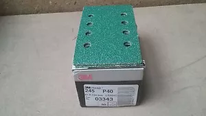 P40 03343 3M Hookit Strisce Verdi 81 x 153mm Scatola (50) 8 Fori Fogli 245 - Foto 1 di 3