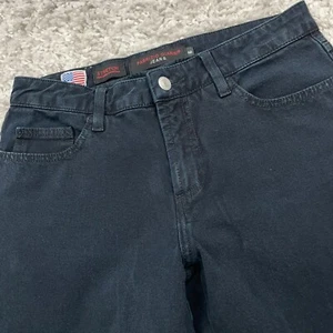 Fabrizio Gianni Jeans Women's Size 6 (27x27) Black Bootcut Stretch Denim Raw Hem - Picture 1 of 14