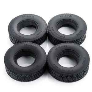 2/4PCS Pneumatico in Gomma per 1/14 RC Auto Trattore Camion Tamiya con Schiuma - Foto 1 di 14