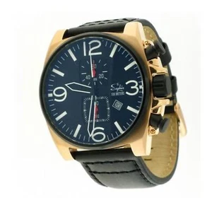 Reloj Cronógrafo Hombre Zafiro Funky Moderno Cuero Negro Envío Rápido - Imagen 1 de 2