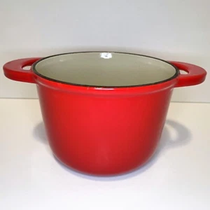 LE CREUSET #16 Sauce Pan Stockpot (Flame Red) EUC - Picture 1 of 4