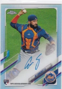 2021 Topps Chrome Refractor Autographs Ali Sanchez Rookie  New York Mets 411/499 - Picture 1 of 1
