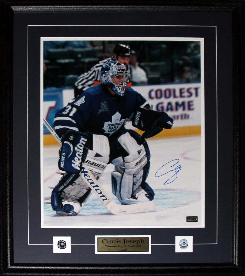 Curtis Joseph Toronto Maple Leafs Signed 16x20 Hockey Collector Frame Foto 1 de 1