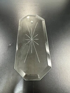 Octagon Beveled Glass Panel Bowed 12 Point Star Chandelier Repair Part-Clear - Picture 1 of 9