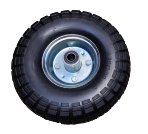 WSB02 10" Solid Wheel Trolley Sack Truck Wheel 4.10/3.50-4  Puncture Proof  16mm - Picture 1 of 5