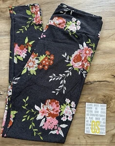 NEW RELEASE LuLaRoe OS One Size Leggings Pixelated Flower Floral Print New - Picture 1 of 3