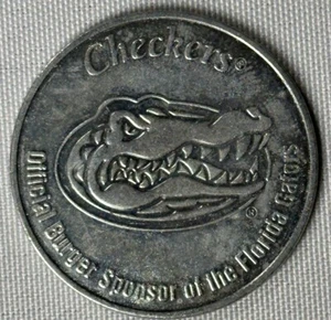 Moneda Promocional Florida Gators Checkers - Oferta Gratis Champ Burger - De Colección 2005 Usada en Excelente Condición - Imagen 1 de 3