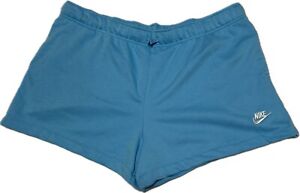 Nike Women's Cotton Club Fleece Mid Rise Shorts Teal Aqua Blue XXL DQ5802 New