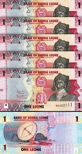 Sierra Leone 1 Leone 2022, UNC, 5 Pcs LOT, Consecutive, P-34 - Picture 1 of 4