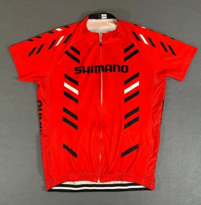 Shimano Men's  Full Zip Cycling Short Sleeve Bicycle Road Bike Shirt Size Large - Image 1 of 4