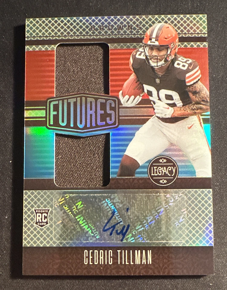 2023 Panini Legacy Football Future Dual Patch Auto Silver Cedric Tillman #/249 - Image 1 of 2