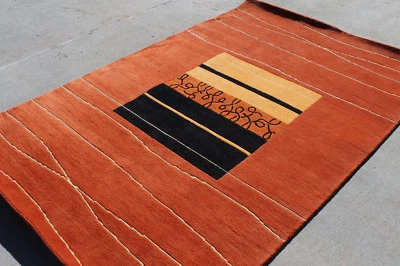 R17334 Elegante Alfombra Tibetana Contemporánea 5.1' X 6.9' Terracota MI Nepal Foto 1 de 4