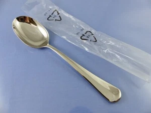 RAT TAIL HANOVERIAN GLOSSY OVAL SOUP SPOON HOME LIFE STAINLESS 18/8 CHINA NEW - Picture 1 of 5