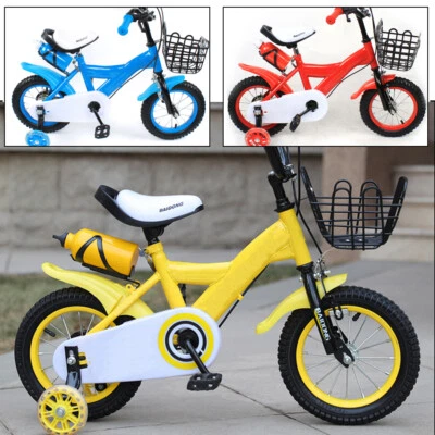 OCASAMI 12 Zoll Kinder Fahrrad Kinderfahrrad Junge Mädchen Mit Rad Bike Rot/Gelb/Blau