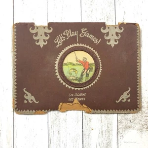 1950s Sainte Agathe des Monts, Quebec Canada Souvenir Fisherman Gear Rod Net VTG - Picture 1 of 7