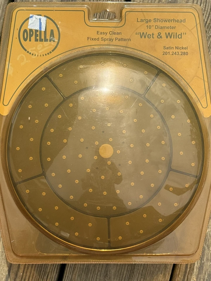 Opella Wet N Wild 10" Chuveiro de Chuva Cetim Níquel Grande Fixo Novo Luminária - Imagem 1 de 4